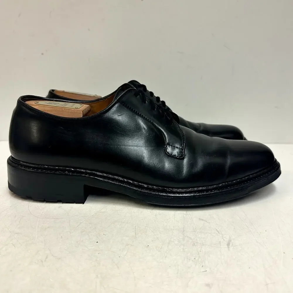 NEW HEELS Alden Black Shell Cordovan Plain Toe Blucher CUSTOM RARE MiUSA 10 B